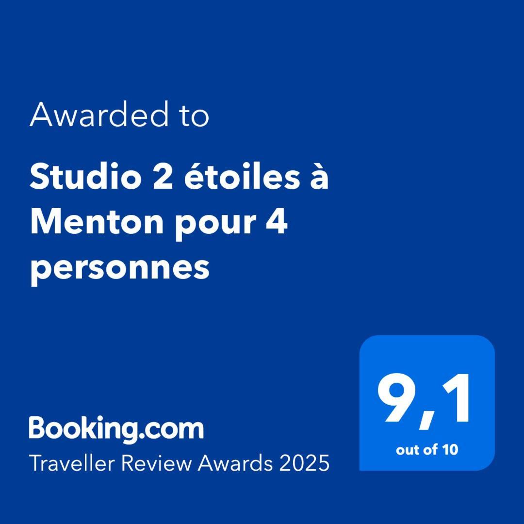 Studio 2 Etoiles A Menton Pour 4 Personnes 外观 照片
